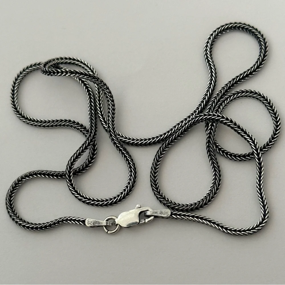 Unisex 19.5” 925 silver chain necklace